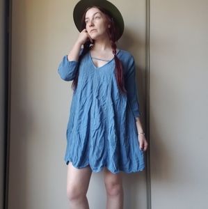 Flowy Blue Mini Dress